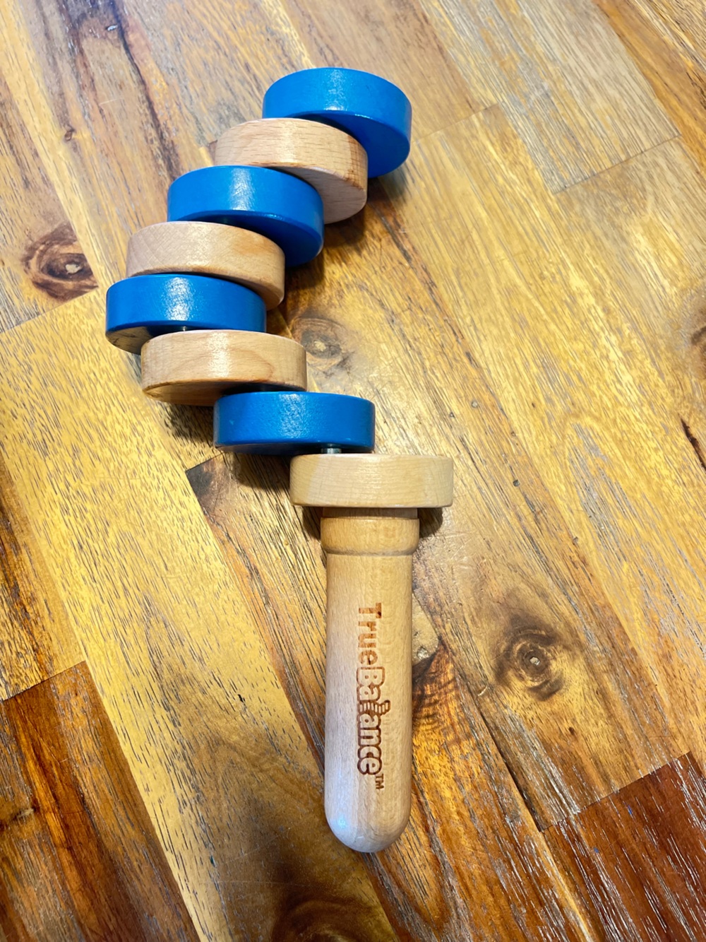 Wooden Stacking Toy “True Balance” -Blue and Natural